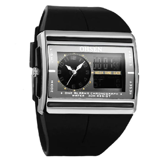 Dual Movement Waterproof Sports Watch for Men