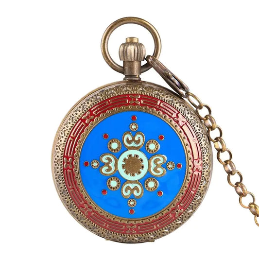 Luxury Vintage Large Brass Mechanical Pocket Watch