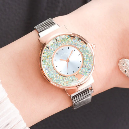 Vibrant Style Sand Rolling Ball Women's Watch Ideal for Gifts