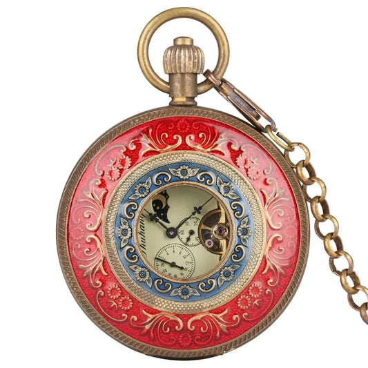 Luxury Vintage Large Brass Mechanical Pocket Watch