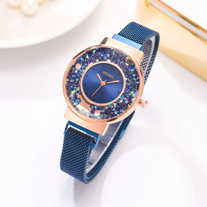 Vibrant Style Sand Rolling Ball Women's Watch Ideal for Gifts