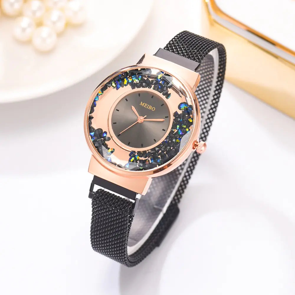 Vibrant Style Sand Rolling Ball Women's Watch Ideal for Gifts