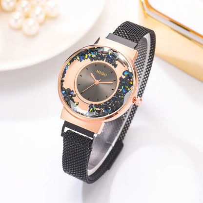 Vibrant Style Sand Rolling Ball Women's Watch Ideal for Gifts