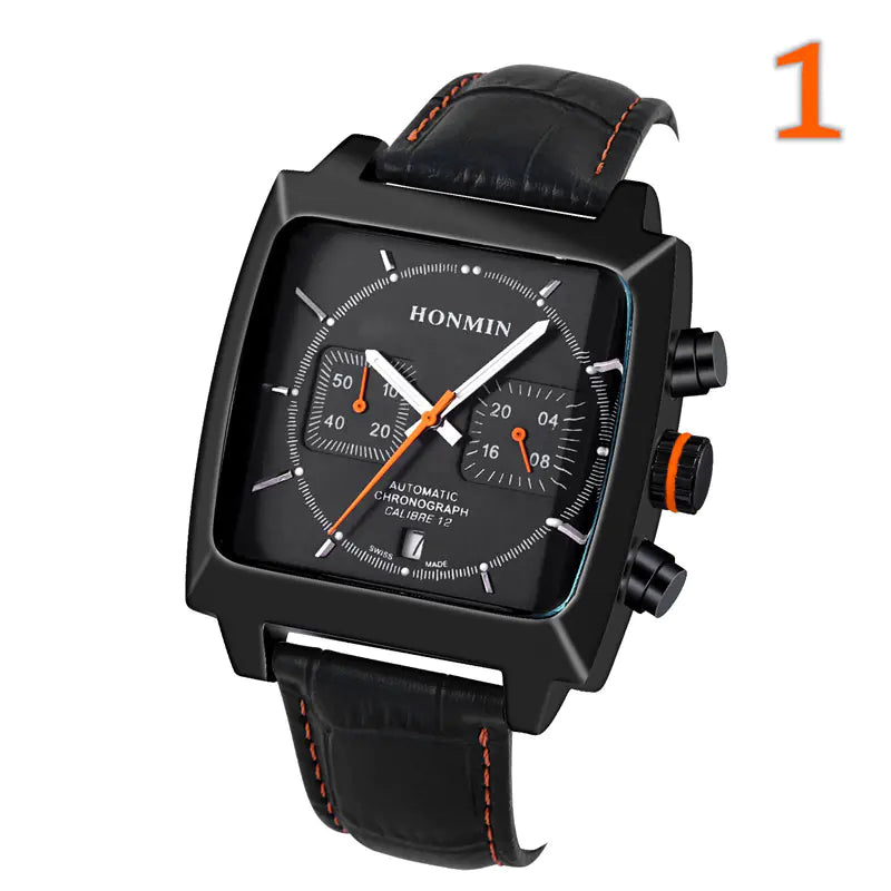 Men's Waterproof Quartz Belt Watch with Calendar