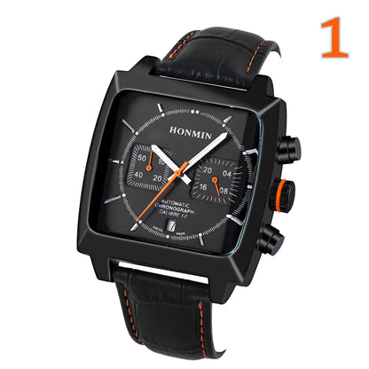 Men's Waterproof Quartz Belt Watch with Calendar