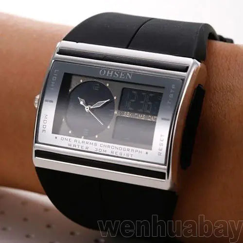 Dual Movement Waterproof Sports Watch for Men