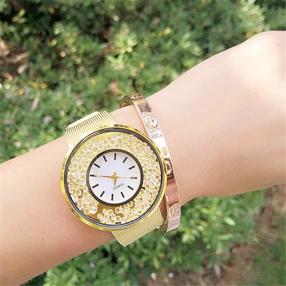 Elegant Simplicity Rhinestone Women's Quartz Watch for Party Gift