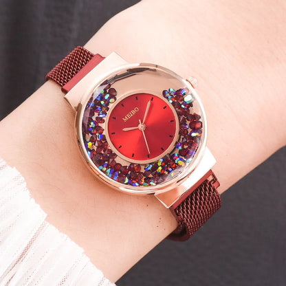 Vibrant Style Sand Rolling Ball Women's Watch Ideal for Gifts