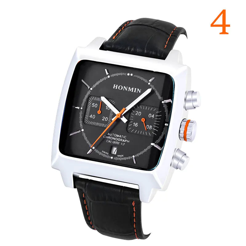 Men's Waterproof Quartz Belt Watch with Calendar