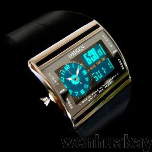 Dual Movement Waterproof Sports Watch for Men