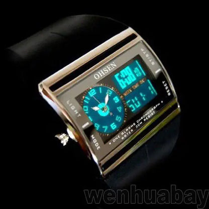 Dual Movement Waterproof Sports Watch for Men