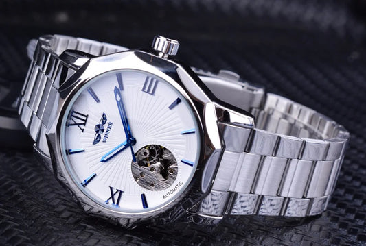 Swiss Winner Men's Casual Hollow Automatic Watch