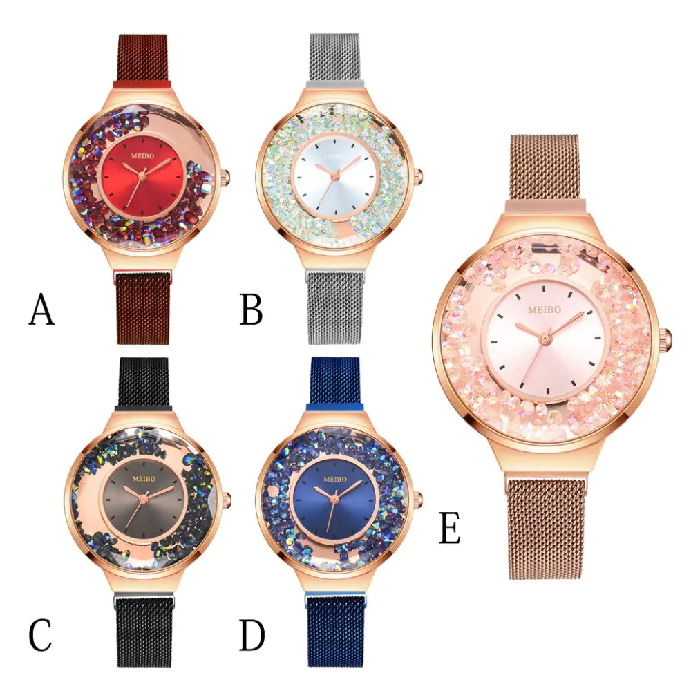 Vibrant Style Sand Rolling Ball Women's Watch Ideal for Gifts